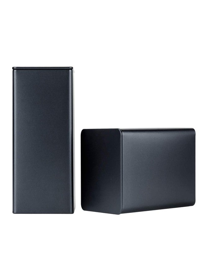 Tianhui Square Tin Can Empty Cube Steel Box Storage Container kit 65mm Series for Treats, Gifts, Favors, Loose Tea, Coffee and Crafts, Black, 3L - Image 5