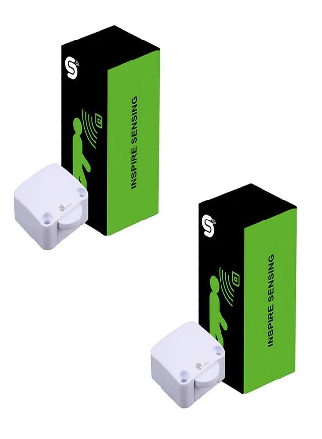 ESYSENSE Wardrobe Door Light Switch | Automatic Push Button ON/OFF Sensor for Cabinets, Closets & Cupboards | Compact Smart Energy Saving Lighting Lamp Controller (ESY-TC36, White, Pack of 2) ESYSENSE - Image 1