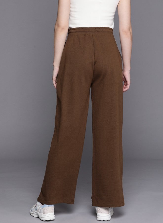SASSAFRAS Brown Track Pants for Women - Image 3