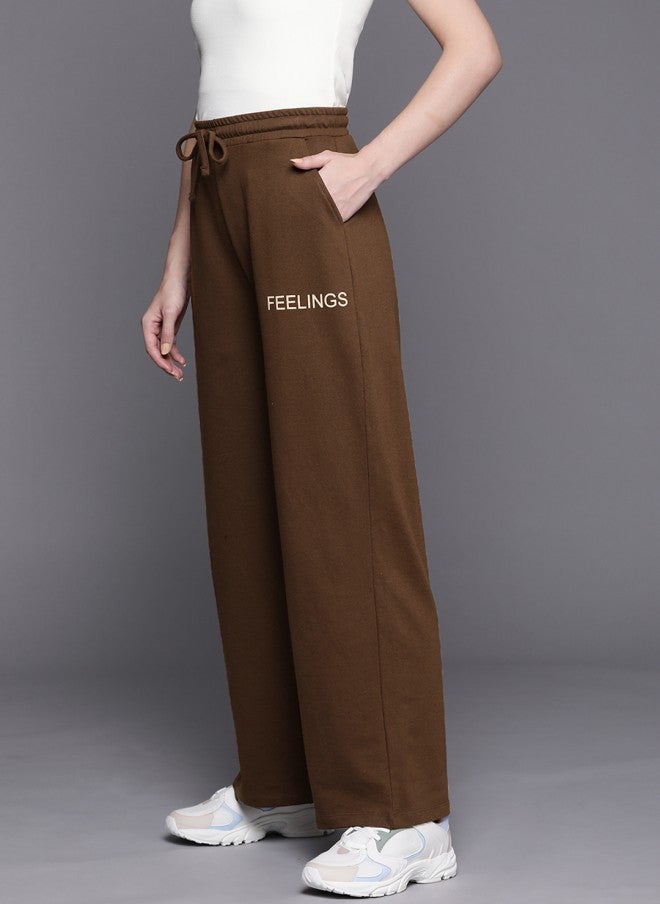 SASSAFRAS Brown Track Pants for Women - Image 2