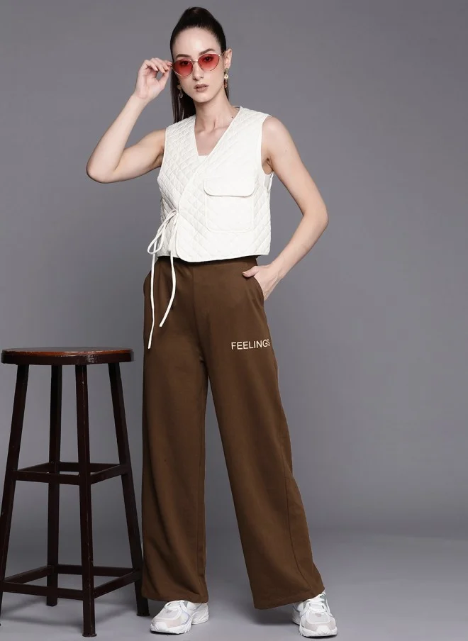 ساسافراس Brown Track Pants for Women
