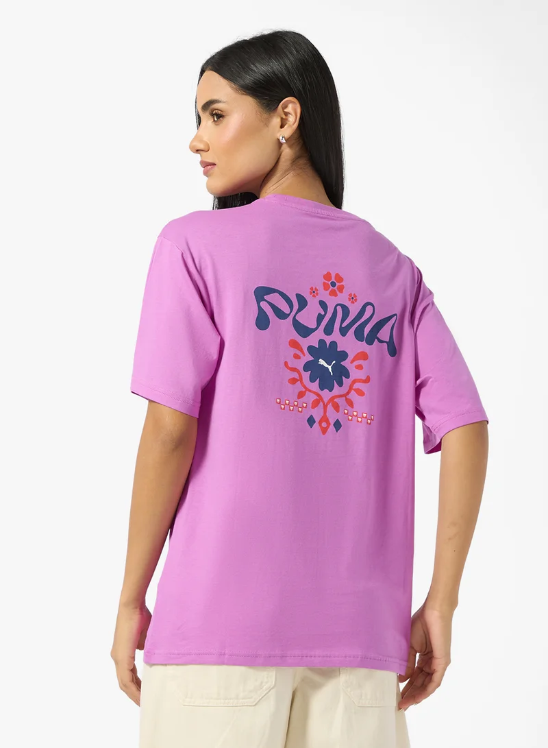 PUMA Wardrobe Essential Floral Pack Relaxed Graphic T-Shirt