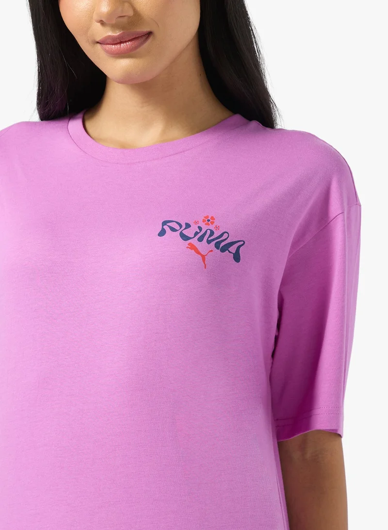PUMA Wardrobe Essential Floral Pack Relaxed Graphic T-Shirt