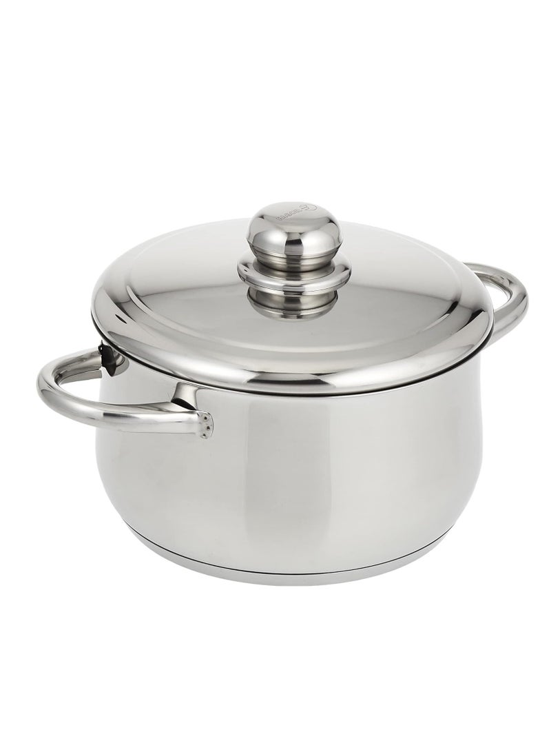 fagor مجموعة أواني الطهي من فاجور 13 قطعة من الفولاذ المقاوم للصدأ مع مقبض من الفولاذ المقاوم للصدأ 978010194 بات فضي 13 قطعة - Image 4