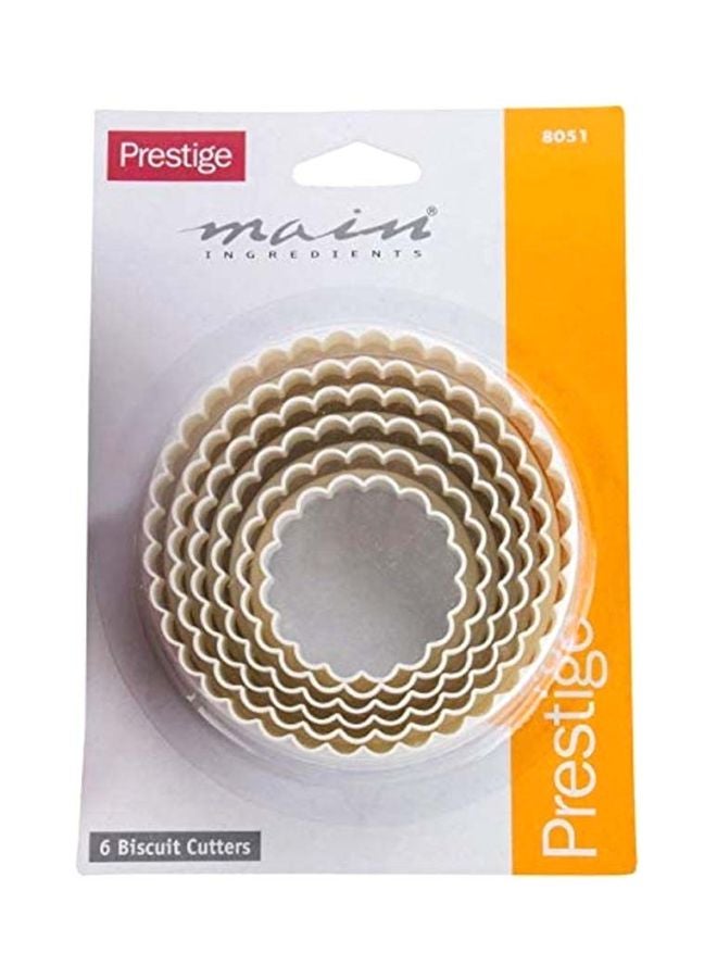 Prestige 6-Piece Round Biscuit Cutter Set White - Image 3