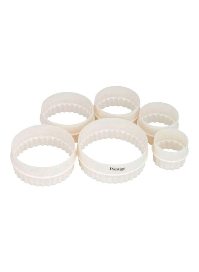 Prestige 6-Piece Round Biscuit Cutter Set White - Image 1