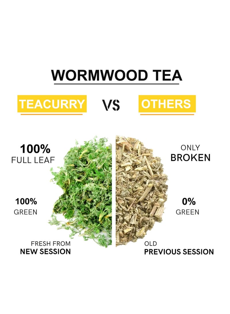 TEACURRY TEACURRY Wormwood Tea (1 Month Pack, 30 Tea Bags) - Helps with Digestion, Ulcer and Liver Care – Premium Himalayan Artemisia  - Image 4