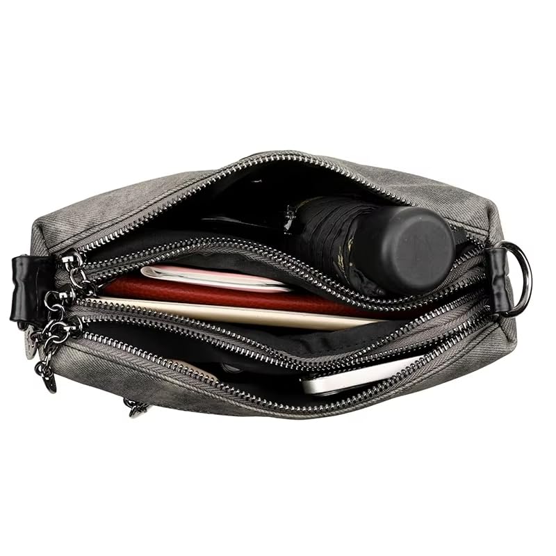 ketmart Crossbody Bag for Women Trendy Woven Purse PU Leather Shoulder Handbags with Strap for travel and office,out door us (Color_Grey) - Image 4