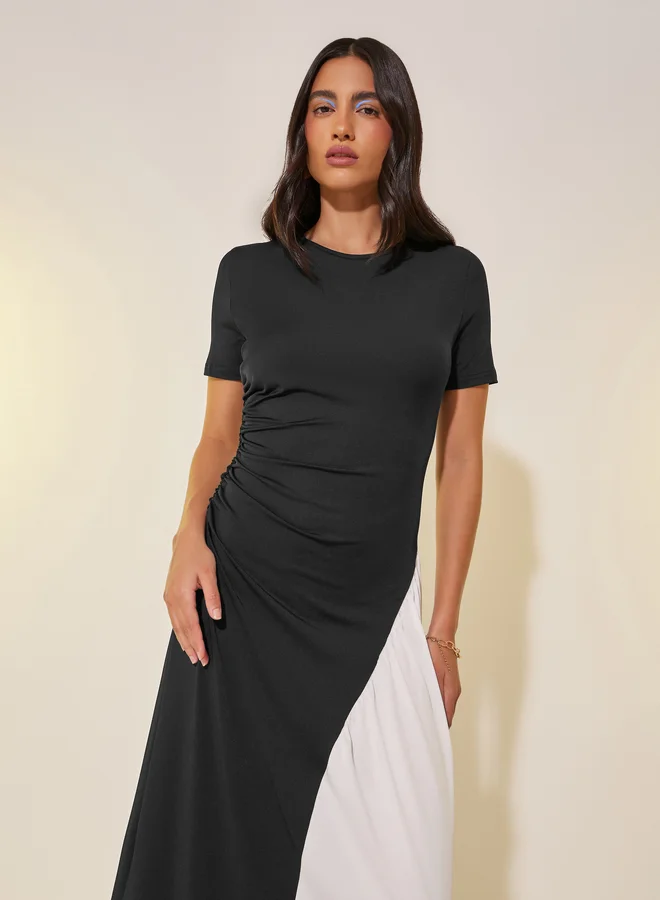 Take Two Color Block Maxi Dress
