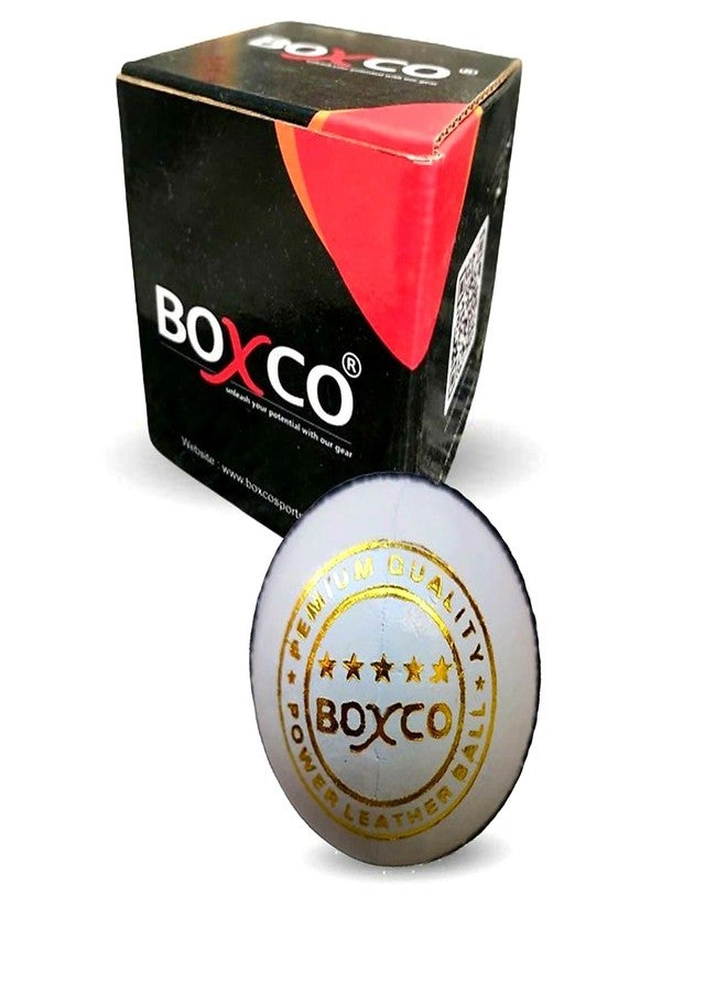 BOXCO Power Hand Stitched Four Piece Leather Cricket Ball. Durable Construction ensures Long-Lasting Swing and Performance, Ideal for T20, One Day and Test Match Practice (Pack of One) - Image 1