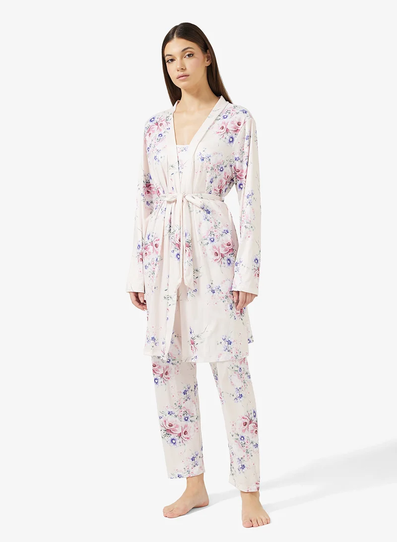 ELLA 3 Piece Floral Pyjama Set