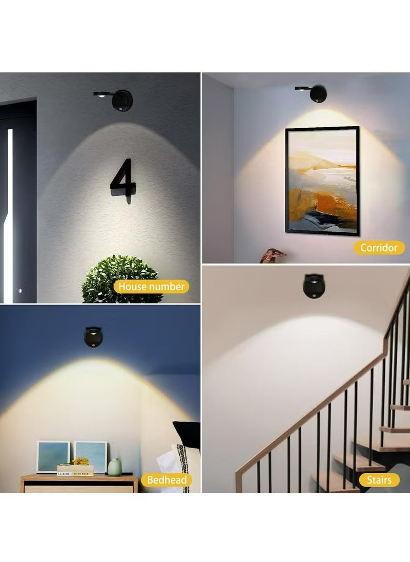 Dominy Picture Light,Rechargeable Wall Sconce Light With Remote Control,3 Sensing Modes,Dimmable 3 Color Temperature,360°Rotation Wireless Spotlight for Picture Art Display,Wall Stair Kids Room Hallway Bedroom Cabinet Closet  - Image 4