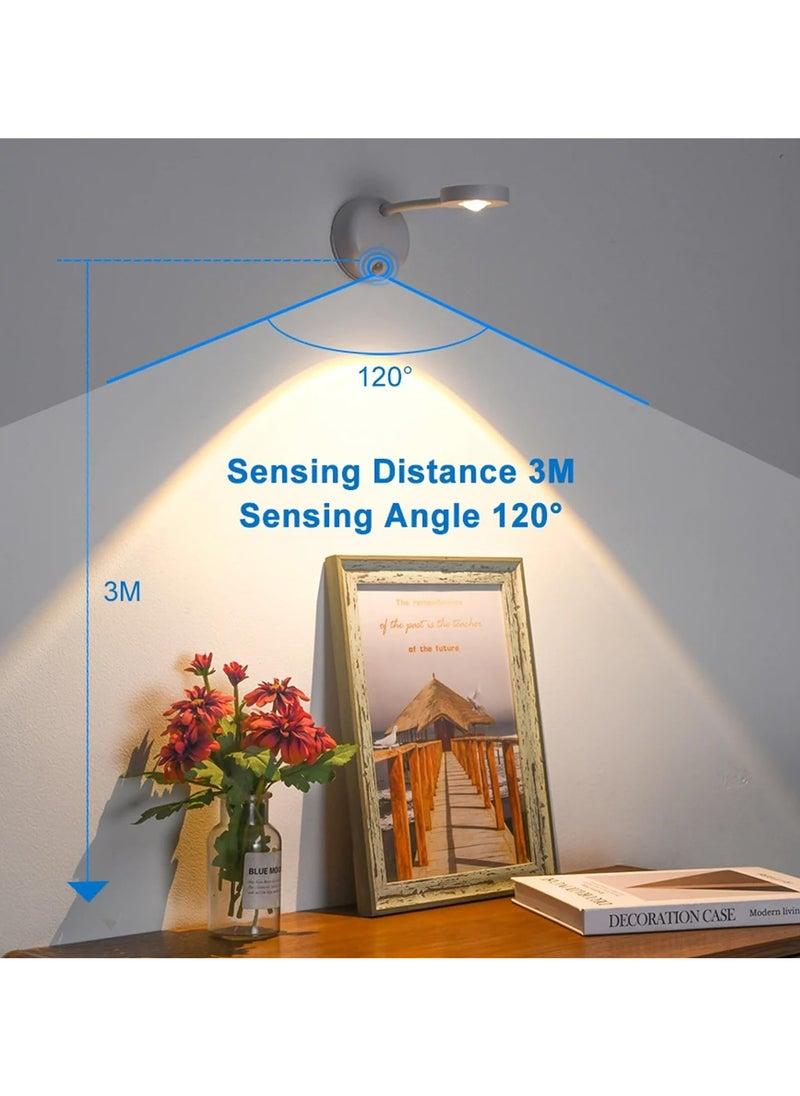 Dominy Picture Light,Rechargeable Wall Sconce Light With Remote Control,3 Sensing Modes,Dimmable 3 Color Temperature,360°Rotation Wireless Spotlight for Picture Art Display,Wall Stair Kids Room Hallway Bedroom Cabinet Closet  - Image 5