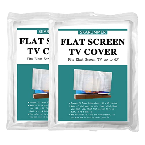 SKARUMMER Foam Flat Screen TV Cover Fits Up to 65''W x 36''H, Flat Screen TV Protection During House Moving, Storing, or Home Renovation (2 PACK) - Image 1