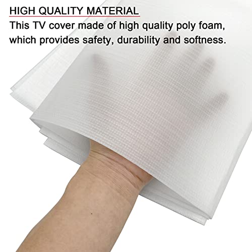 SKARUMMER Foam Flat Screen TV Cover Fits Up to 65''W x 36''H, Flat Screen TV Protection During House Moving, Storing, or Home Renovation (2 PACK) - Image 3