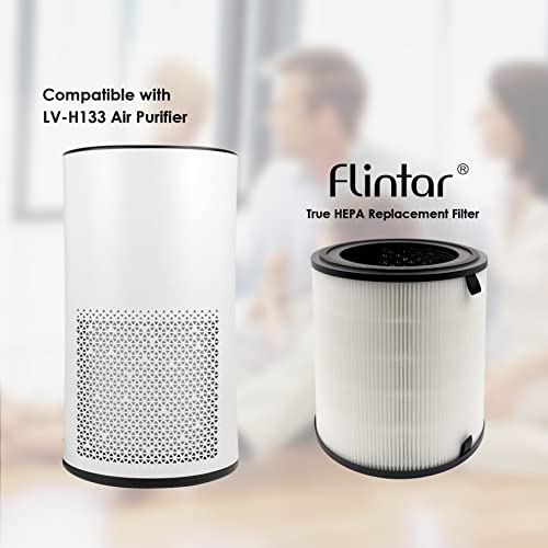 Flintar LV-H133 Replacement Filter, Made in Taiwan, Compatible with LEVOIT LV-H133 Tower Air Purifier, H13 Grade Filtration & Activated Carbon Filter Set, Part Number LV-H133-RF - Image 2