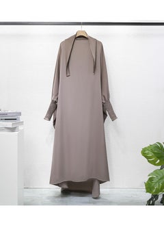 Muslim Dress Solid Colored Robe