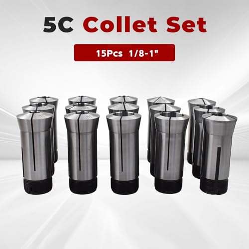 findmall 15Pcs 5C Collet Set 1/8-1" Mill Collet Holder Fit for CNC Engraving Machine - Image 5