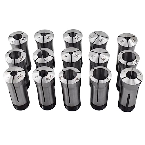 findmall 15Pcs 5C Collet Set 1/8-1" Mill Collet Holder Fit for CNC Engraving Machine - Image 1