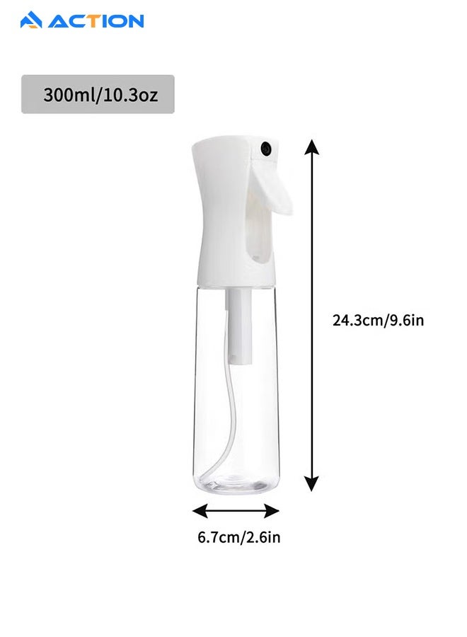 أكشن زجاجة رذاذ ماء للشعر سعة 300 مل، كبيرة جدًا فائقة الدقة ومستمرة لتصفيف الشعر والعناية بالبشرة والتنظيف والنباتات والرش، شفافة - Image 2