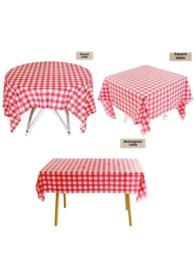 Disposable Tablecloth Round Table Plastic Dining Cloth Printed Dining Tablecloth Thickened Rectangular Household Commercial Dining Tablecloth Restaurant-Color:Maple Leaf Style-Specifications:2.0* 2.0m - Image 3
