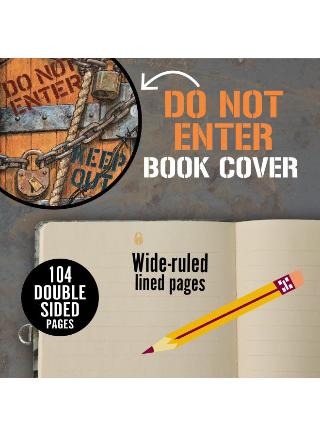 Peaceable Kingdom Keep Out 6.25" Lock and Key, Lined Page Diary for Kids - Image 4