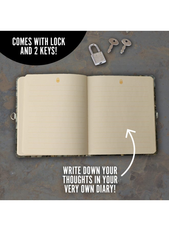 Peaceable Kingdom Keep Out 6.25" Lock and Key, Lined Page Diary for Kids - Image 2