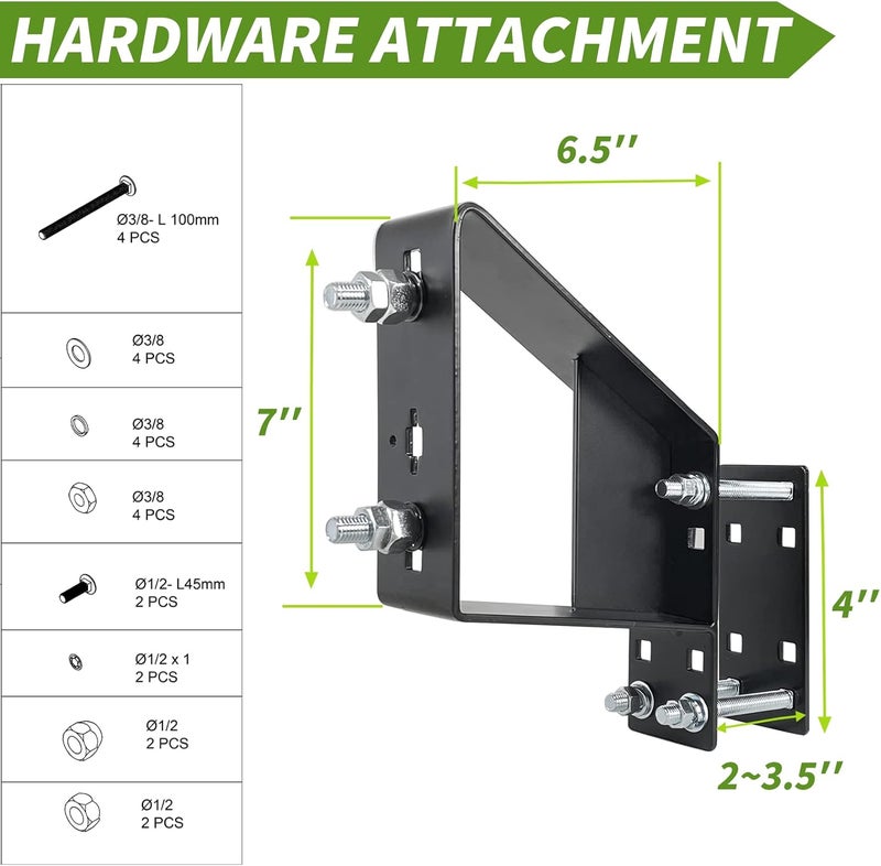 Foozet Heavy-Duty Spare Tire Mount for Trailers - 120 LBS Capacity, Compatible with 4, 5 & 6 Lug Wheels - Image 5