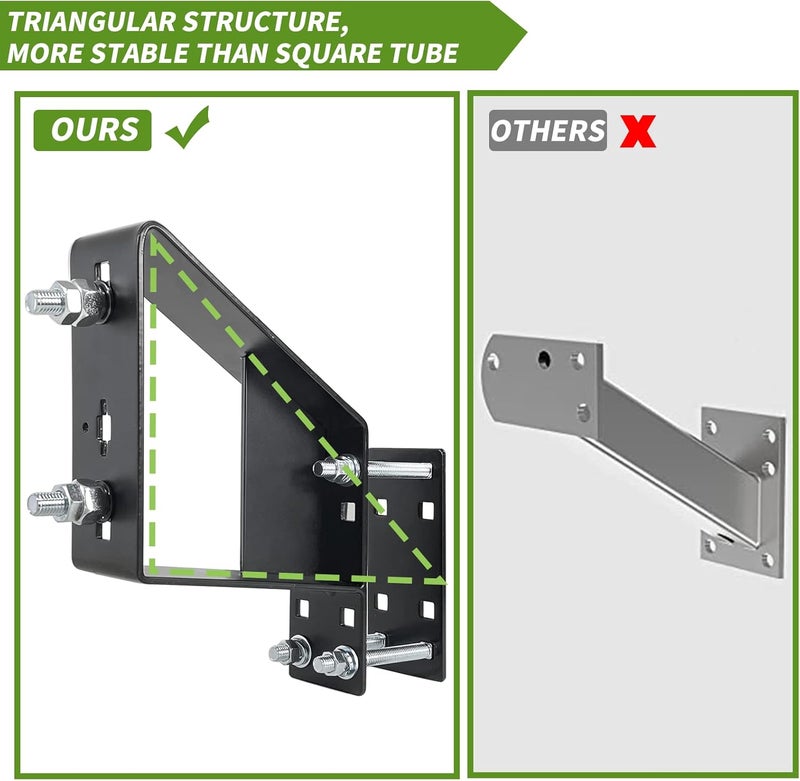 Foozet Heavy-Duty Spare Tire Mount for Trailers - 120 LBS Capacity, Compatible with 4, 5 & 6 Lug Wheels - Image 2