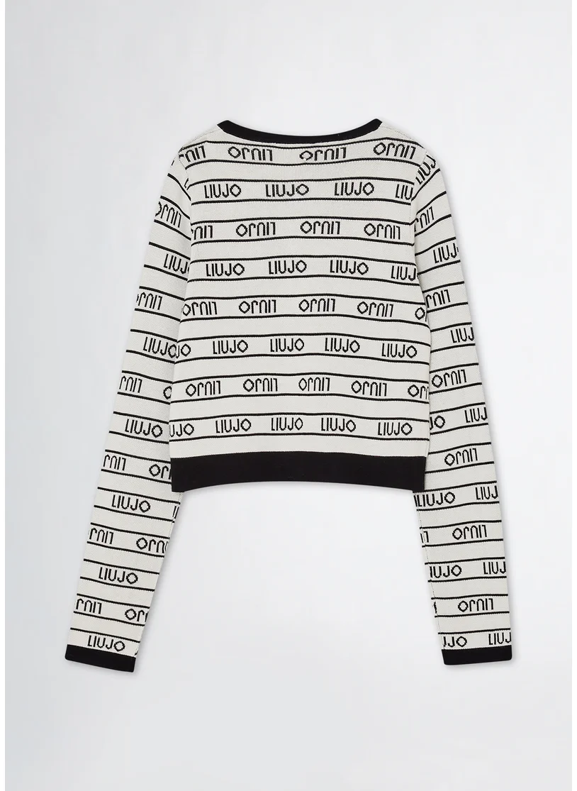 ليو جو Jacquard Cardigan