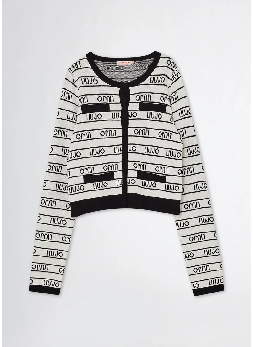 ليو جو Jacquard Cardigan
