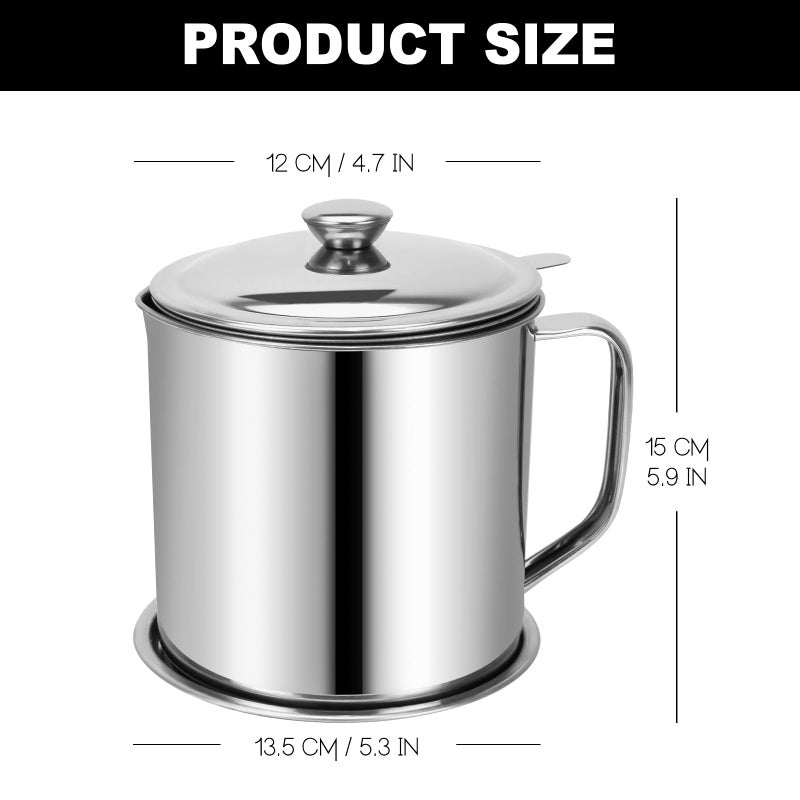 Golf Bacon Grease Container,Kitchen Oil Container Can with Strainer and Anti-slip coaster tray for Store Meat Frying Oil and Cooking Grease Storage - Image 2