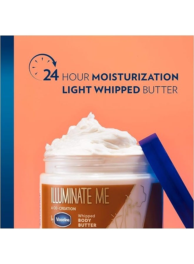 Vaseline Illuminate Me Body Butter Whipped Body Butter Created For Melanin Rich Skin Provides 24 Hour Moisturization For Dry Skin - Image 4