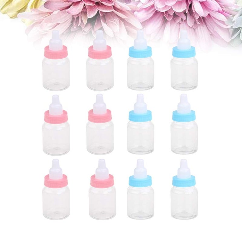 comfrt 24pcs Baby Bottles Mini Plastic Milk Bottle Adorable Baby Party Favors for Baby Shower Parties Games Decoration - Image 4