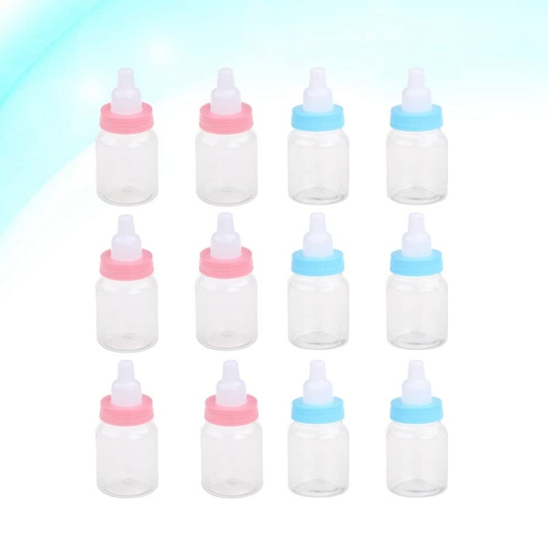 comfrt 24pcs Baby Bottles Mini Plastic Milk Bottle Adorable Baby Party Favors for Baby Shower Parties Games Decoration - Image 5