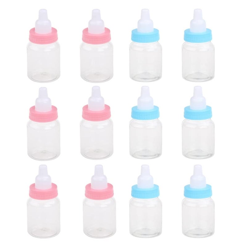 comfrt 24pcs Baby Bottles Mini Plastic Milk Bottle Adorable Baby Party Favors for Baby Shower Parties Games Decoration - Image 1