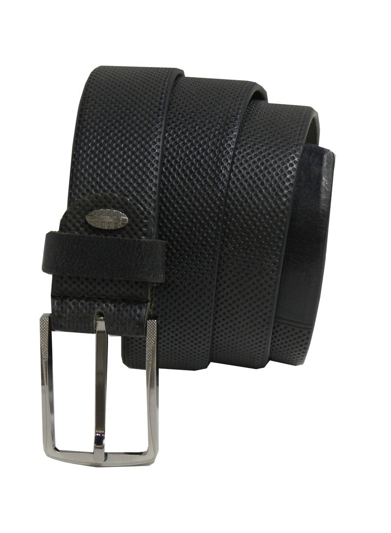 LAVERI LEATHER GENUINE LEATHER 40 MM CASUAL JEANCE BELT FOR MENS IN BLACK - Image 2