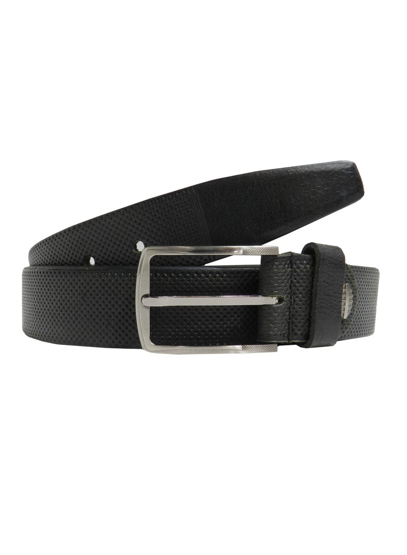 LAVERI LEATHER GENUINE LEATHER 40 MM CASUAL JEANCE BELT FOR MENS IN BLACK - Image 1