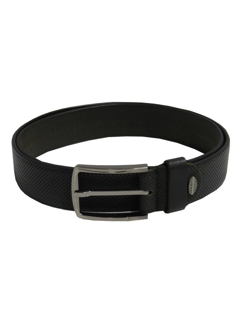 LAVERI LEATHER GENUINE LEATHER 40 MM CASUAL JEANCE BELT FOR MENS IN BLACK - Image 3