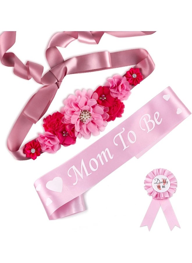 Baby Noah Baby Noah Bee Shower Mommy Sash Pregnancy Sash Keepsake Shower Flower Belly Belt Gender Reveal  - Image 1