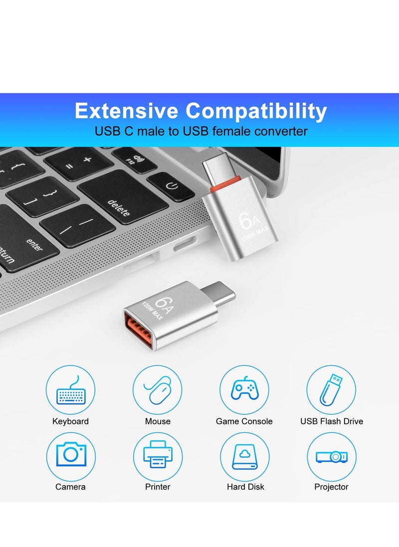 Generic - USB to USB C Adapter(2 Pack), USB to USB C 3.0 OTG Adapter, USB C Male to USB Female Adapter High Speed Data Transfer USB OTG Camera Adapter Compatible with iPad Pro/iPad Air, MacBook Pro, Galaxy - Image 1