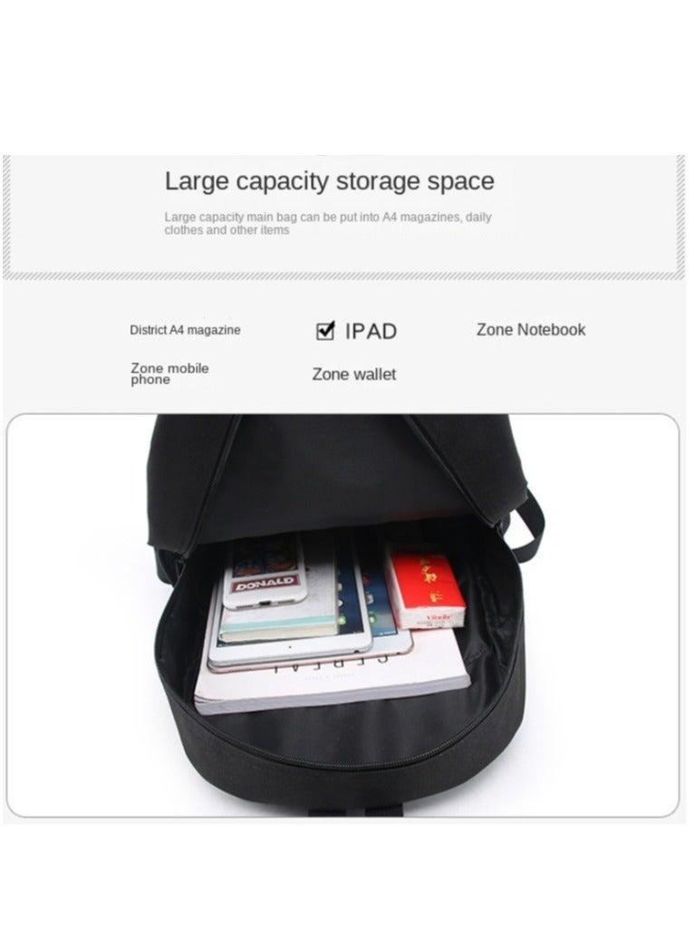 Bluejw 3 pcs Set C Ronaldo  Children Backpack Schoolbag Teen Boys School Book bag with Lunch Box Pen Case - Image 3