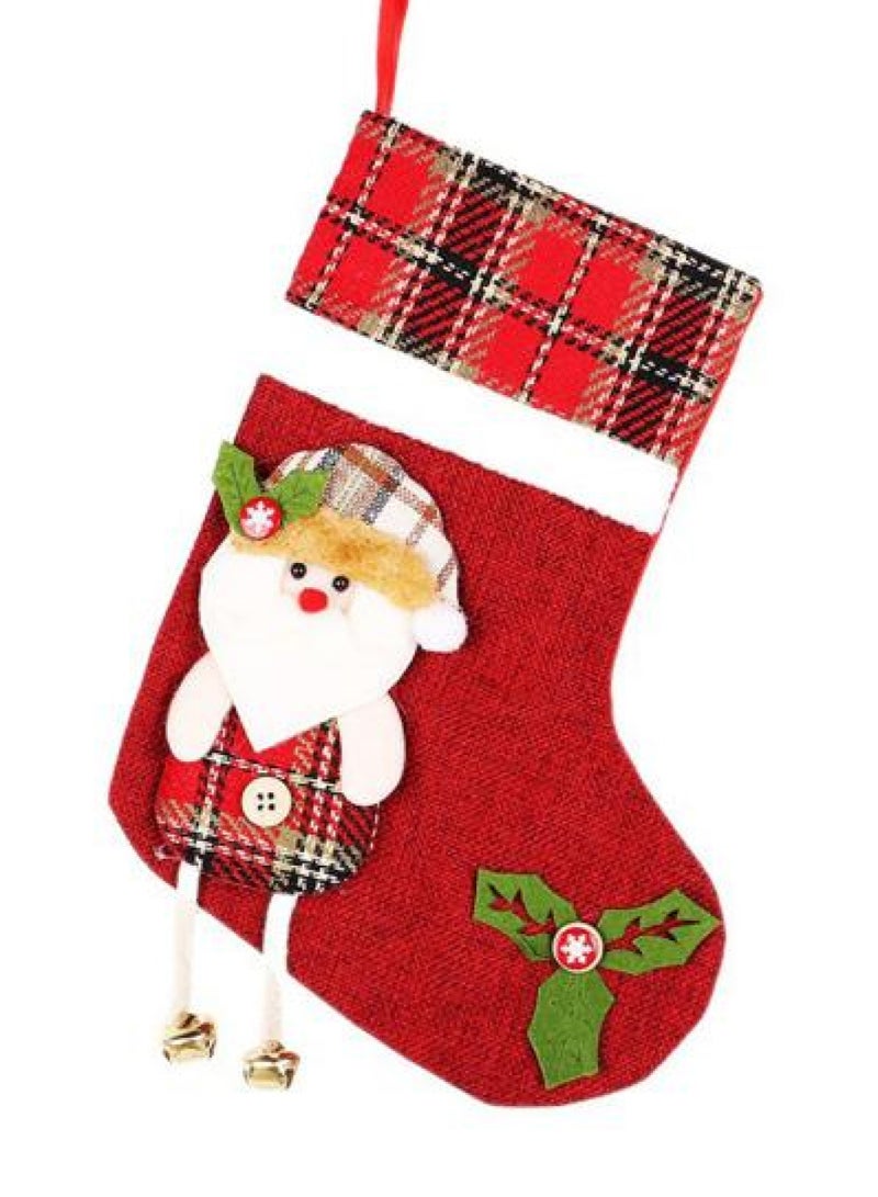 ZAFAA HOME Santa Christmas Stocking – Festive Holiday Decor Stocking for Gifts, Mantels, and Christmas Tree Decorations  - Image 4