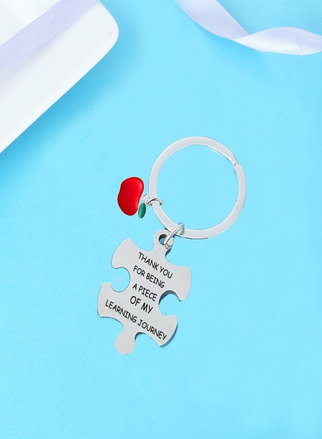 Nimteve Teacher Keyring Teacher Appreciation Gifts Birthday Gift for Teacher Thank You Gift Teacher Keychain from Students - Image 2