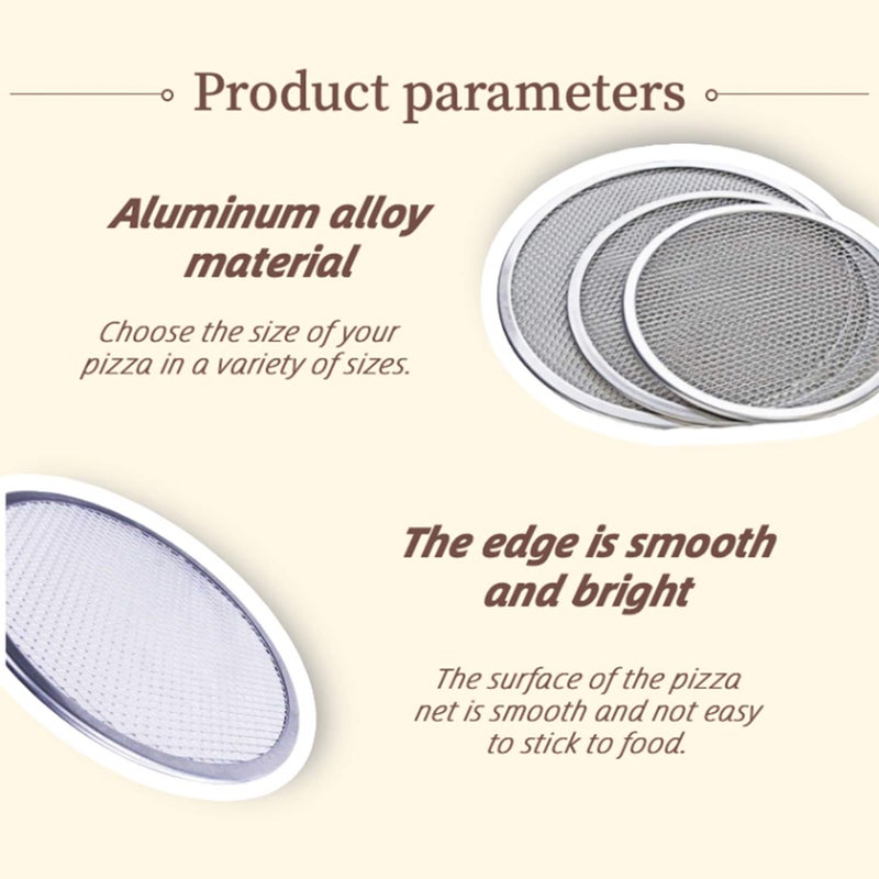 Honimered 6 Packs Aluminum Alloy Pizza Pan With Holes  12 Inch Commercial Grade Pizza/Baking Screen For Oven Round Pizza Crisper Tray Pizza Baking Tray For Home Restaurant  Seamless (12-Inch  Pack Of 6) - Image 2