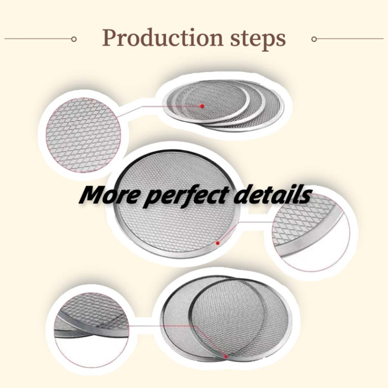 Honimered 6 Packs Aluminum Alloy Pizza Pan With Holes  12 Inch Commercial Grade Pizza/Baking Screen For Oven Round Pizza Crisper Tray Pizza Baking Tray For Home Restaurant  Seamless (12-Inch  Pack Of 6) - Image 3