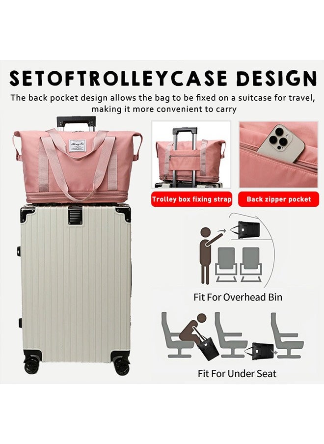 Generic - Folding Luggage Bag, 2-in-1 Rolling Duffle Bag with Expandable Capacity, 4 Detachable 360° Spinner Wheels for Smooth and Silent Travel - Image 1