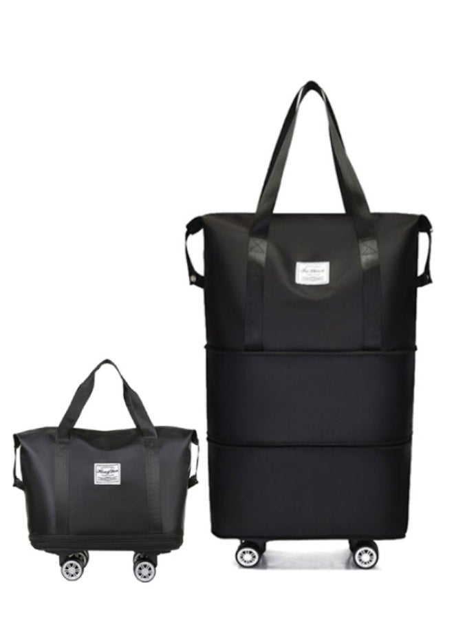 Generic - Folding Luggage Bag, 2-in-1 Rolling Duffle Bag with Expandable Capacity, 4 Detachable 360° Spinner Wheels for Smooth and Silent Travel - Image 1