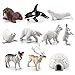 NatureMan Mini Arctic Animals Toys Set 10PCS Polar Animal Figurines Toy PlaysetIncludes Polar Bear Seal Reindeer Wolf Rabbit Arctic Fox Igloo for Toddlers Birthday Gift - Image 4