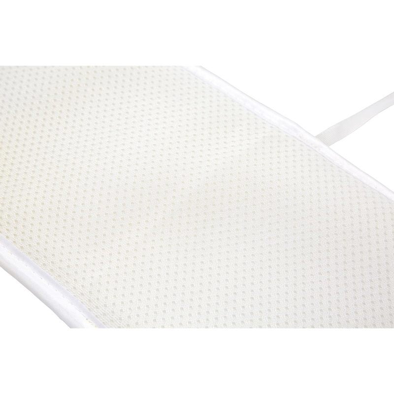 Crib Rail Cover 51In X 7In & 27.5In X 7In White - Soft Breathable Mesh 3-In-1 Versatile Design Teething Protector for Nursery Infant Baby Proofing - Image 5